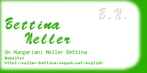 bettina neller business card